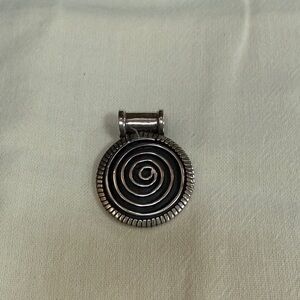Silver Spiral Pendant Necklace